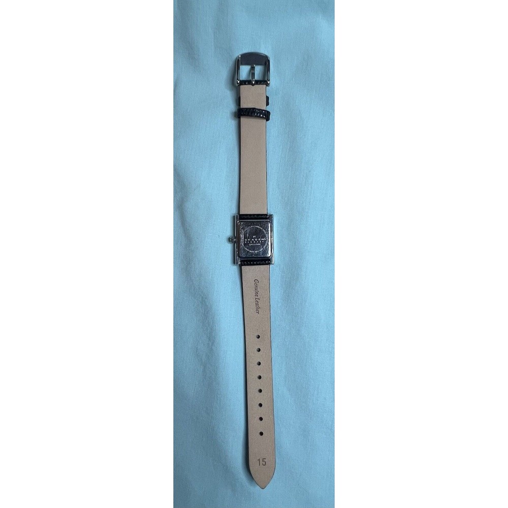 Skagen Ladies Mother of Pearl Square Watch 528SSLB8A New Band New Battery - Picture 6 of 8